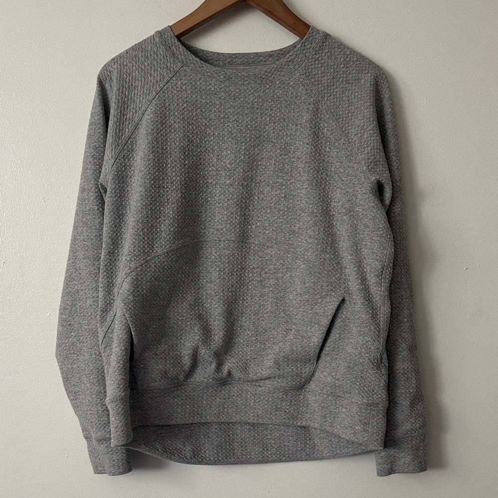 Lululemon 10 Catch A Moment Crew in Heathered Light Grey - Picture 4 of 9